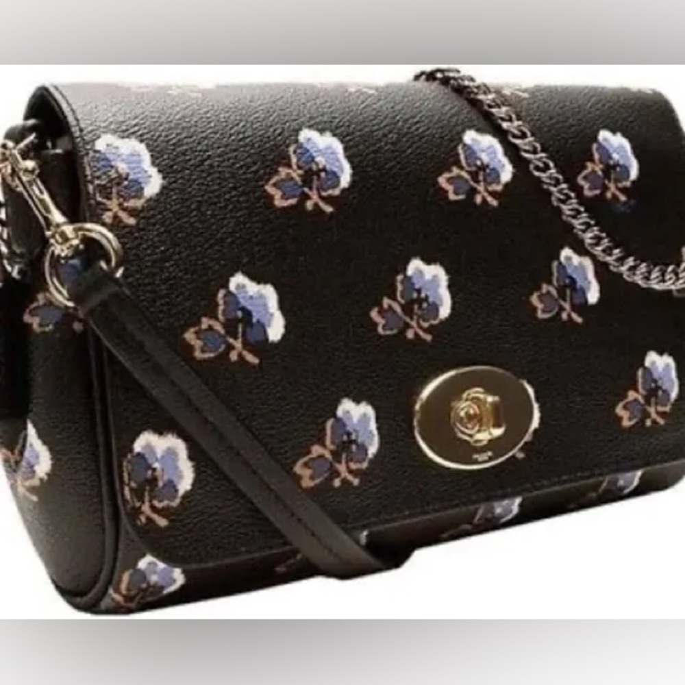 COACH Mini Bramble Rose F35909 Coated Canvas Crossbody/Shoulder/Clutch Bag